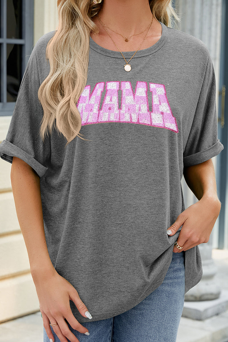 Pink MAMA Graphic Relaxed Tee Cute Mother's Day Shirt