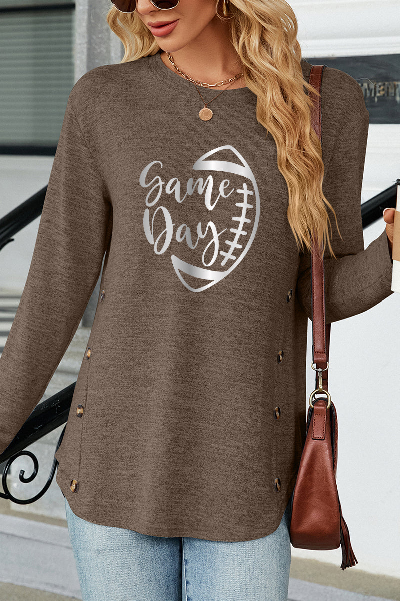 Football Graphic Rayon Blend Top Game Day Boutique