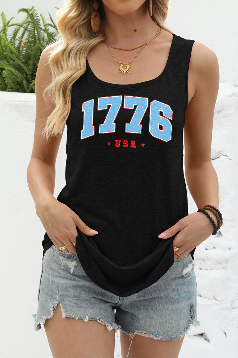 Patriotic 1776 Graphic Tank Top Fourth of July Shirt
