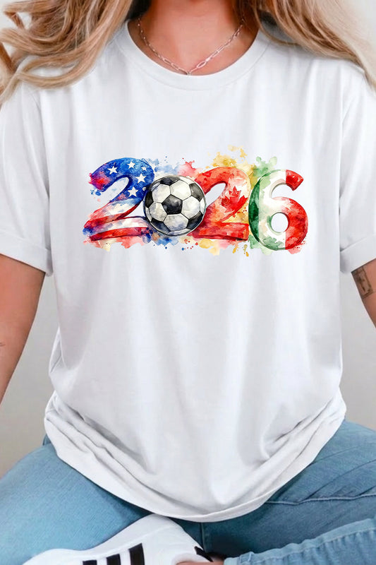 USA Soccer Graphic Tee World Cup 2026 Casual T Shirt