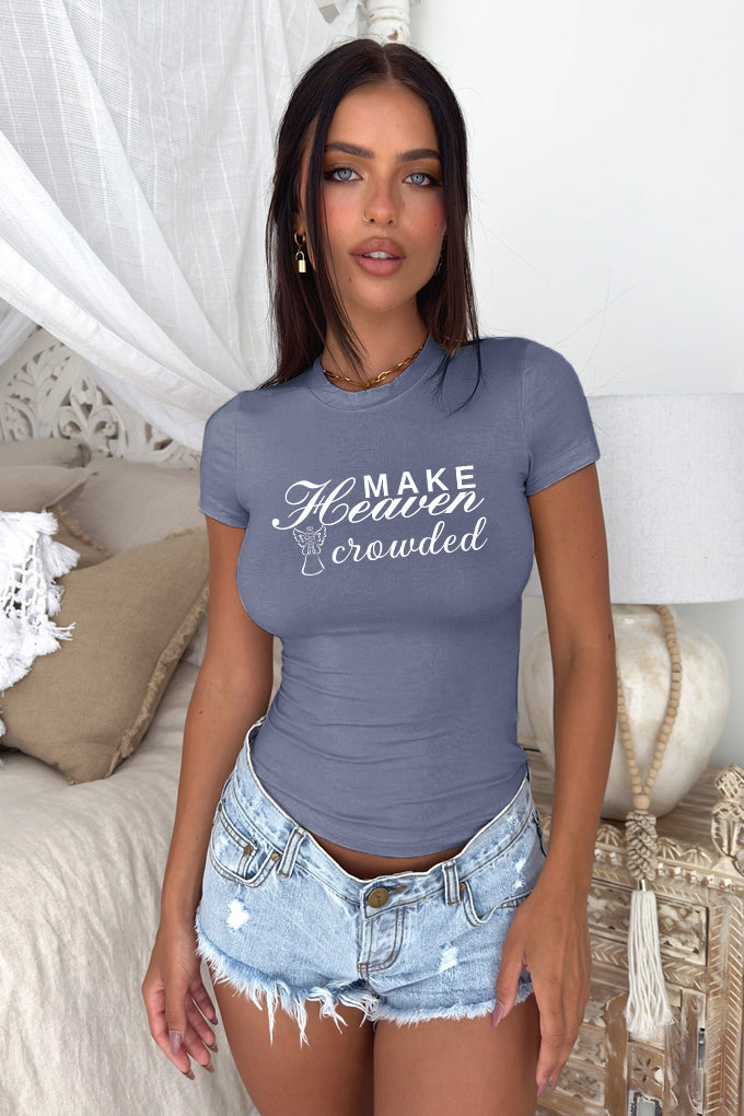 Easter Faith Graphic Tee Make Heaven Crowded T Shirt