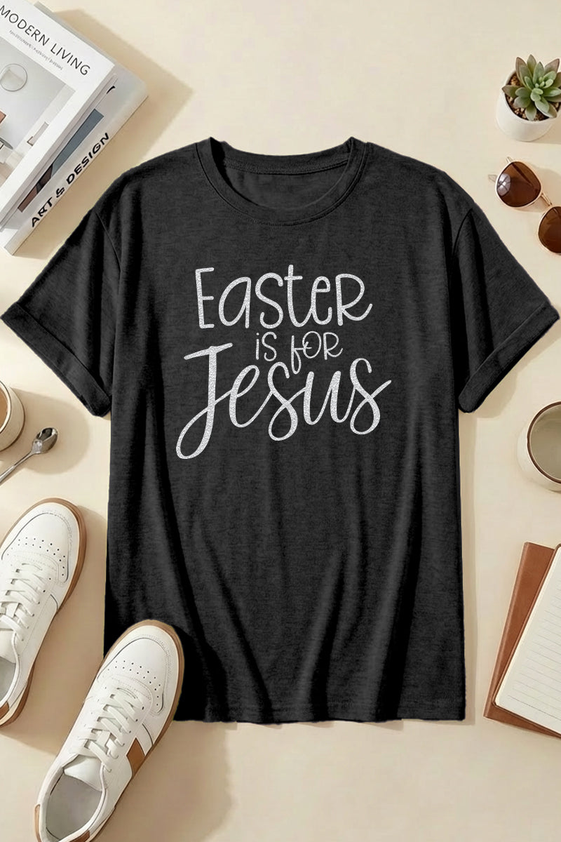 Easter Is the Jesus Gold Foil Graphic Crewneck Tee