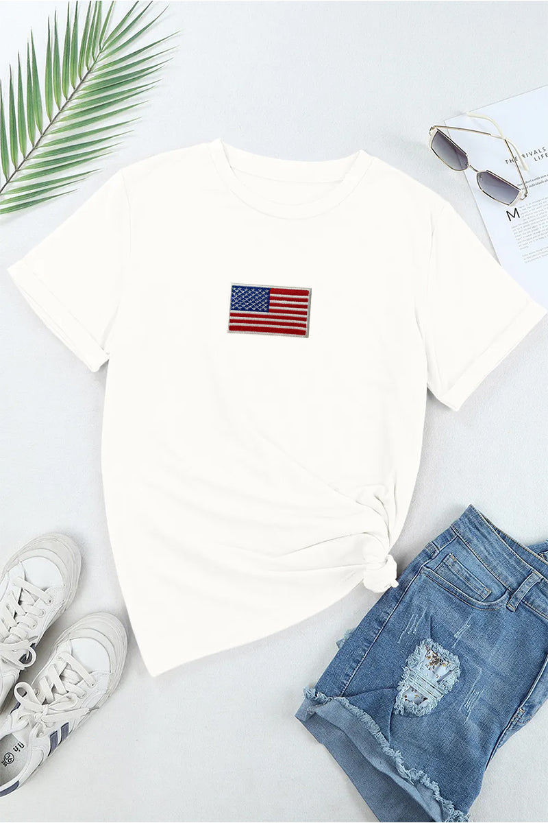 American Flag  Oversized Independence Day Tee