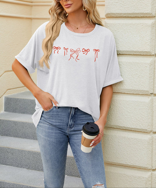 Valentine's Day Simple Red Heart Line Graphic Tee