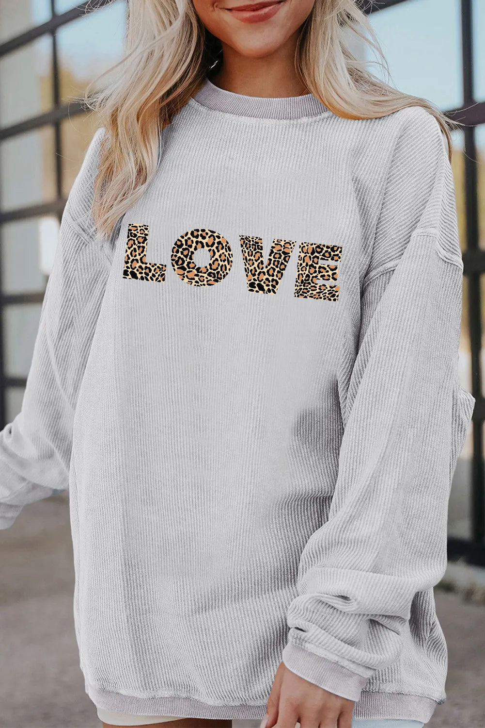 Valentine’s Day Leopard LOVE Graphic Sweatshirt