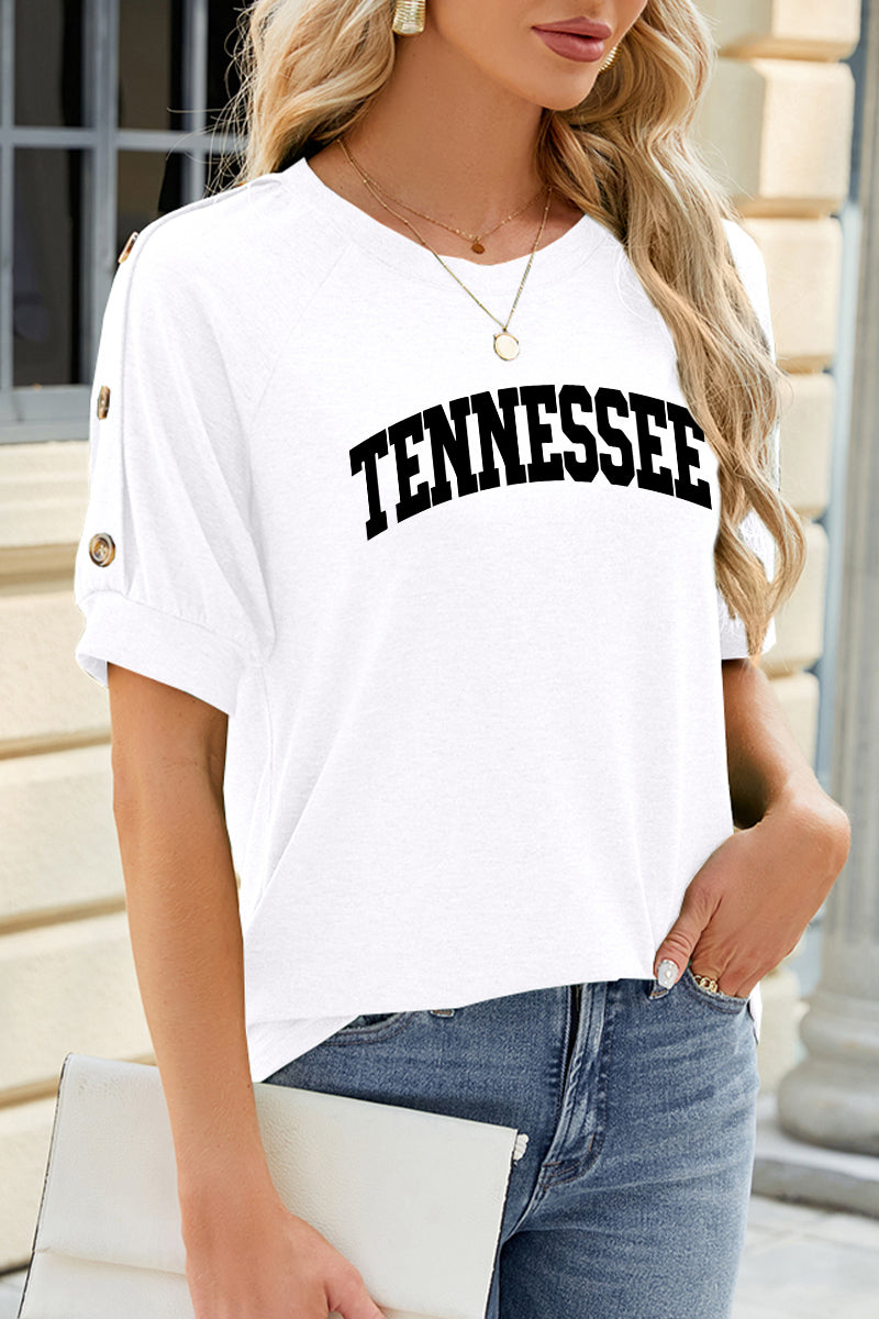 Tennessee Graphic Rayon Tee Boutique Patriotic Summer Top