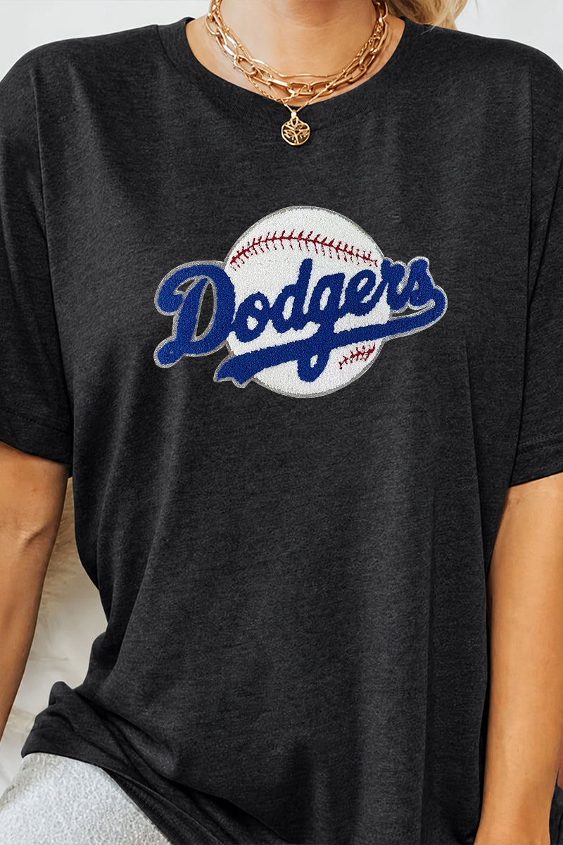 Baseball Logo Rayon Tee Game Day Graphic Top