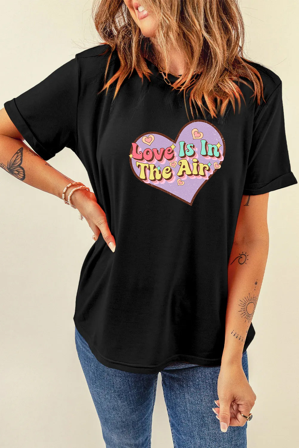 Valentine’s Day Love Is In The Air Heart Graphic T Shirt