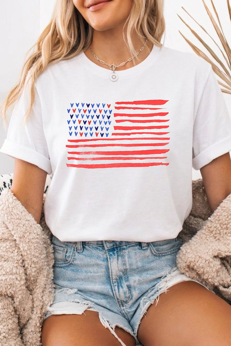 Independence Day American Flag Graphic Tee