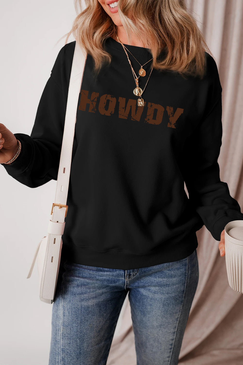 Western Howdy Graphic Sweatshirt for Women