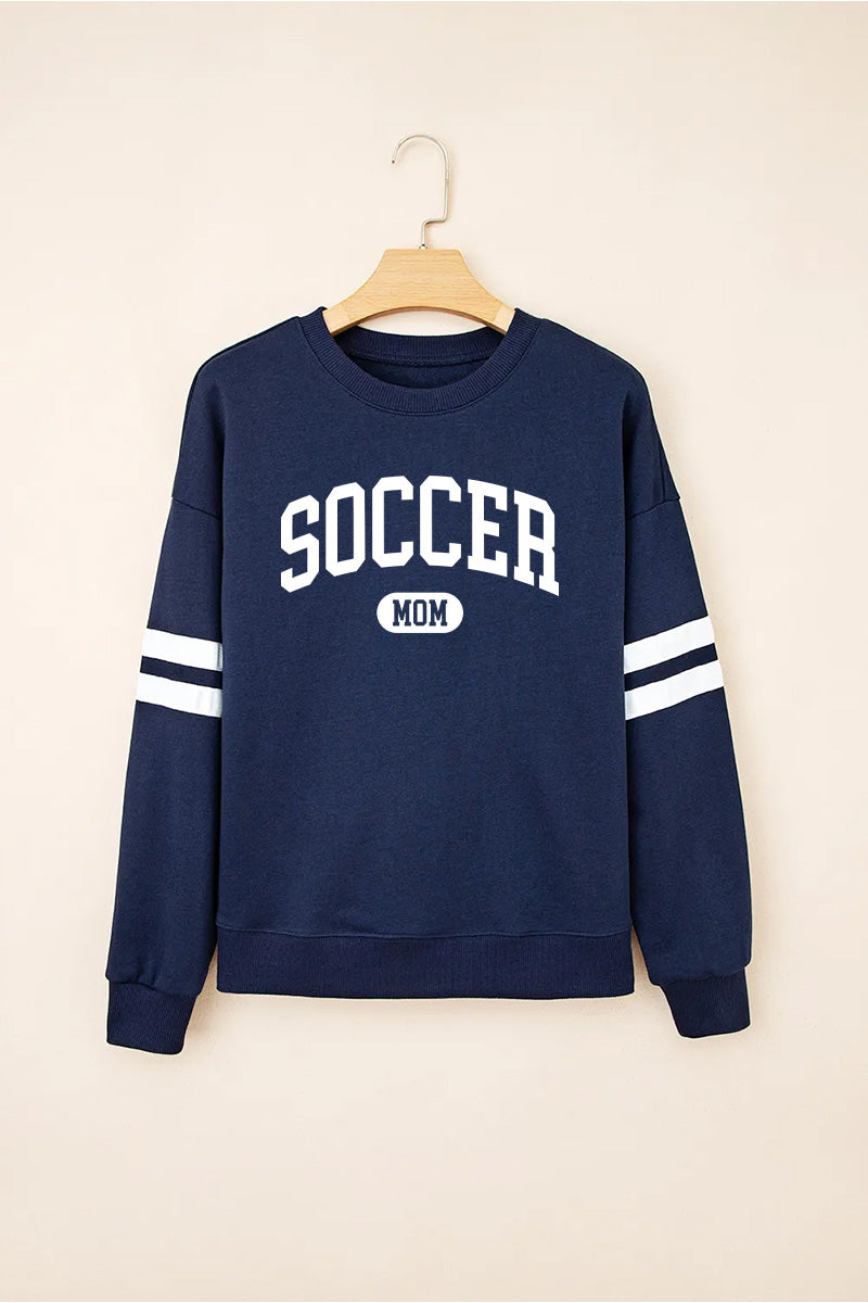 Soccer Mom Sweatshirt Women Game Day Pullover Green Varsity