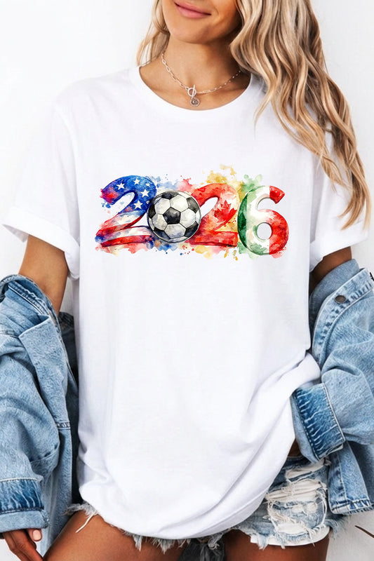 Soccer Graphic Cotton T Shirt World Cup 2026