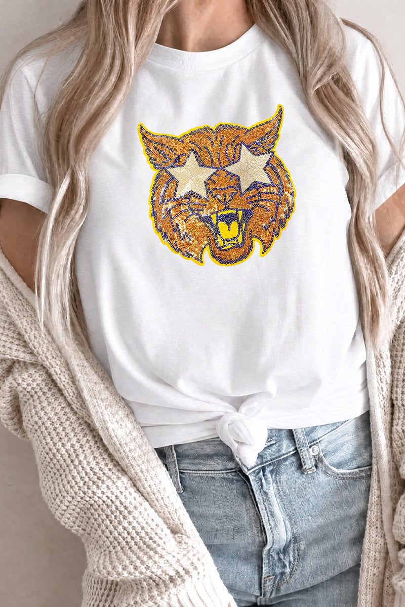 Tiger Mascot Graphic Rayon Blend Tee Game Day Boutique