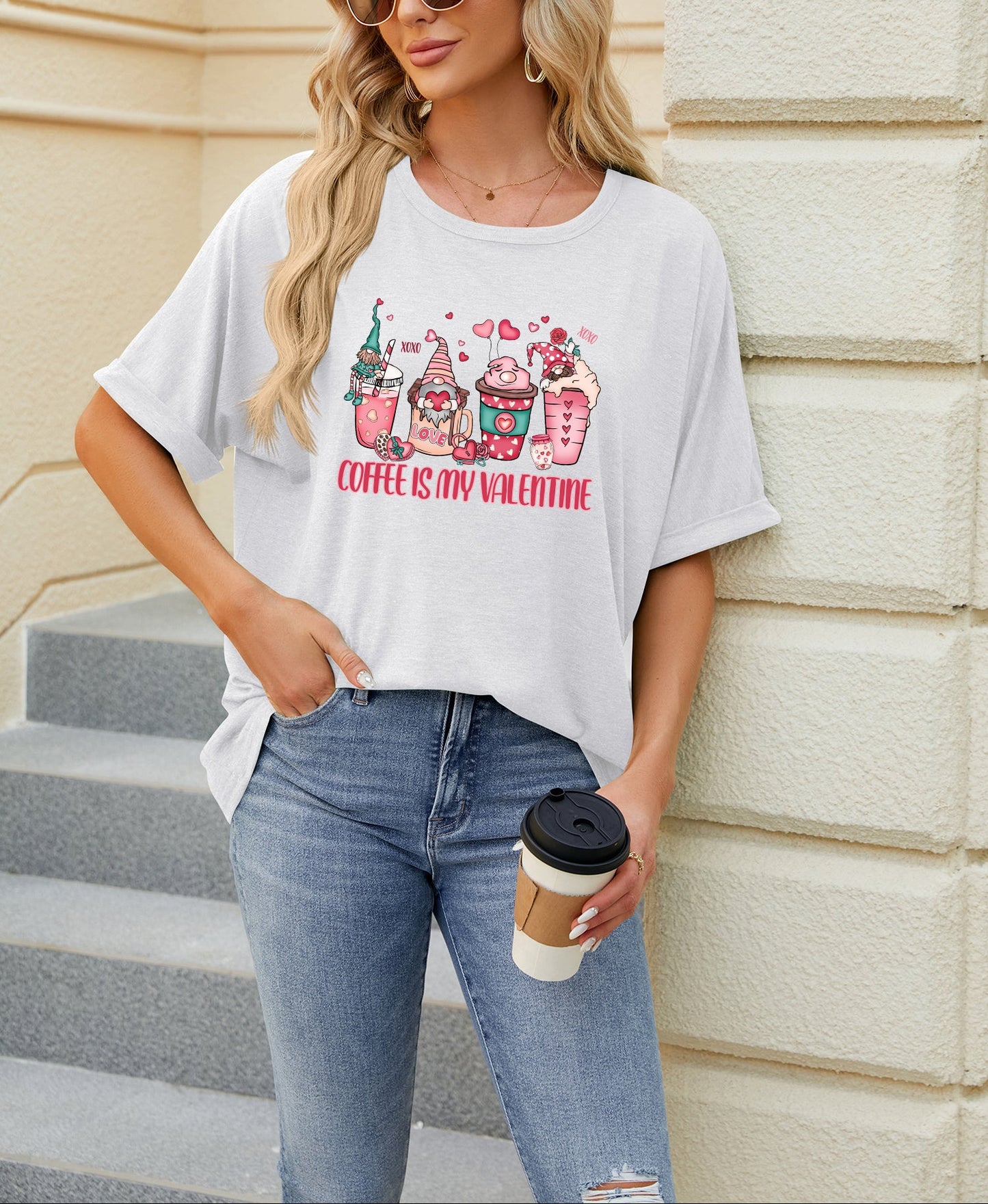 Valentine's Day Coffee Is My Valentine Graphic Tee