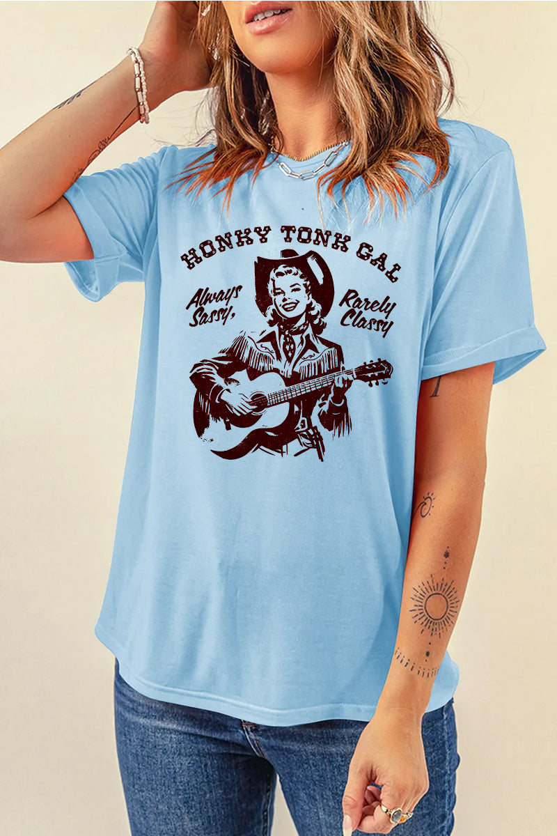 Vintage Western Graphic Tee Cowgirl Casual Boutique Top