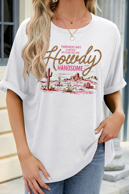 Faith Amen Western Graphic Oversized Casual Tee