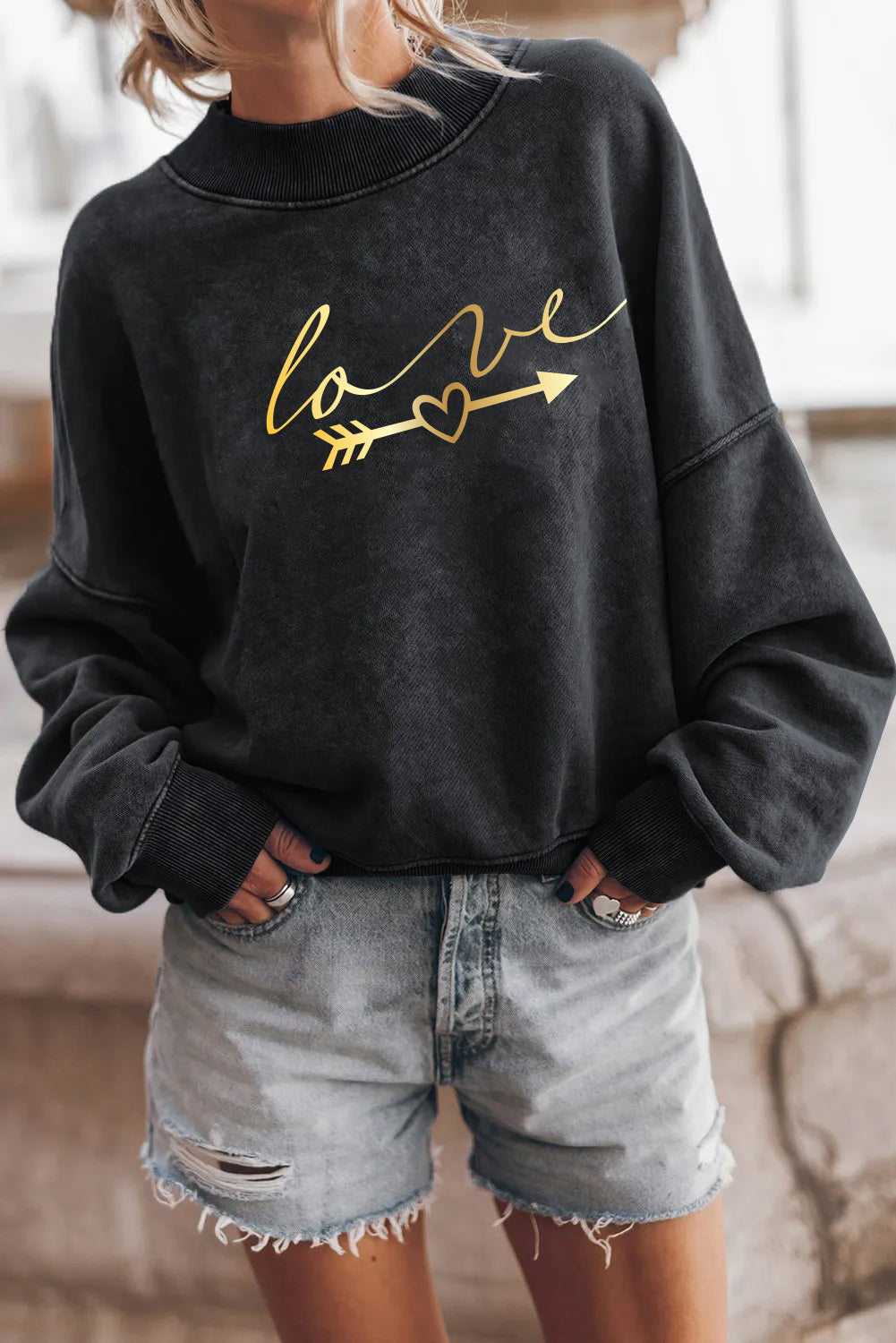 Valentine’s Day Handwritten Love Arrow Sweatshirt