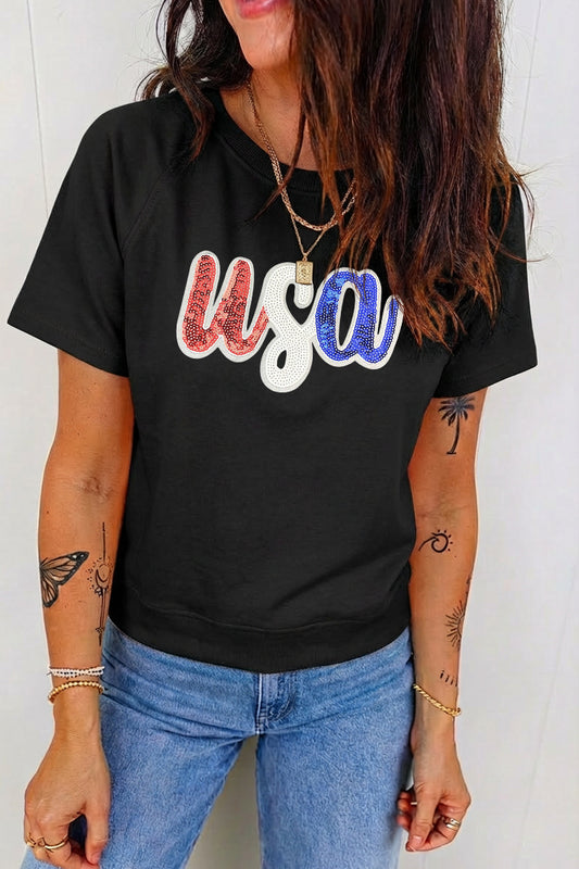 Independence Day USA Graphic Tee Casual Loose Fit