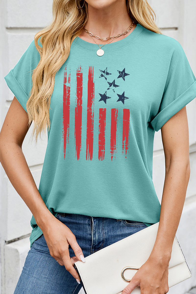 American Flag Independence Day Graphic Tee