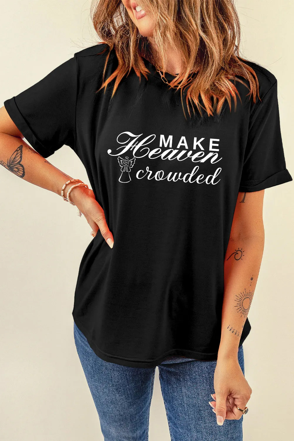Easter Make Heaven Crowded Faith Graphic T Shirt