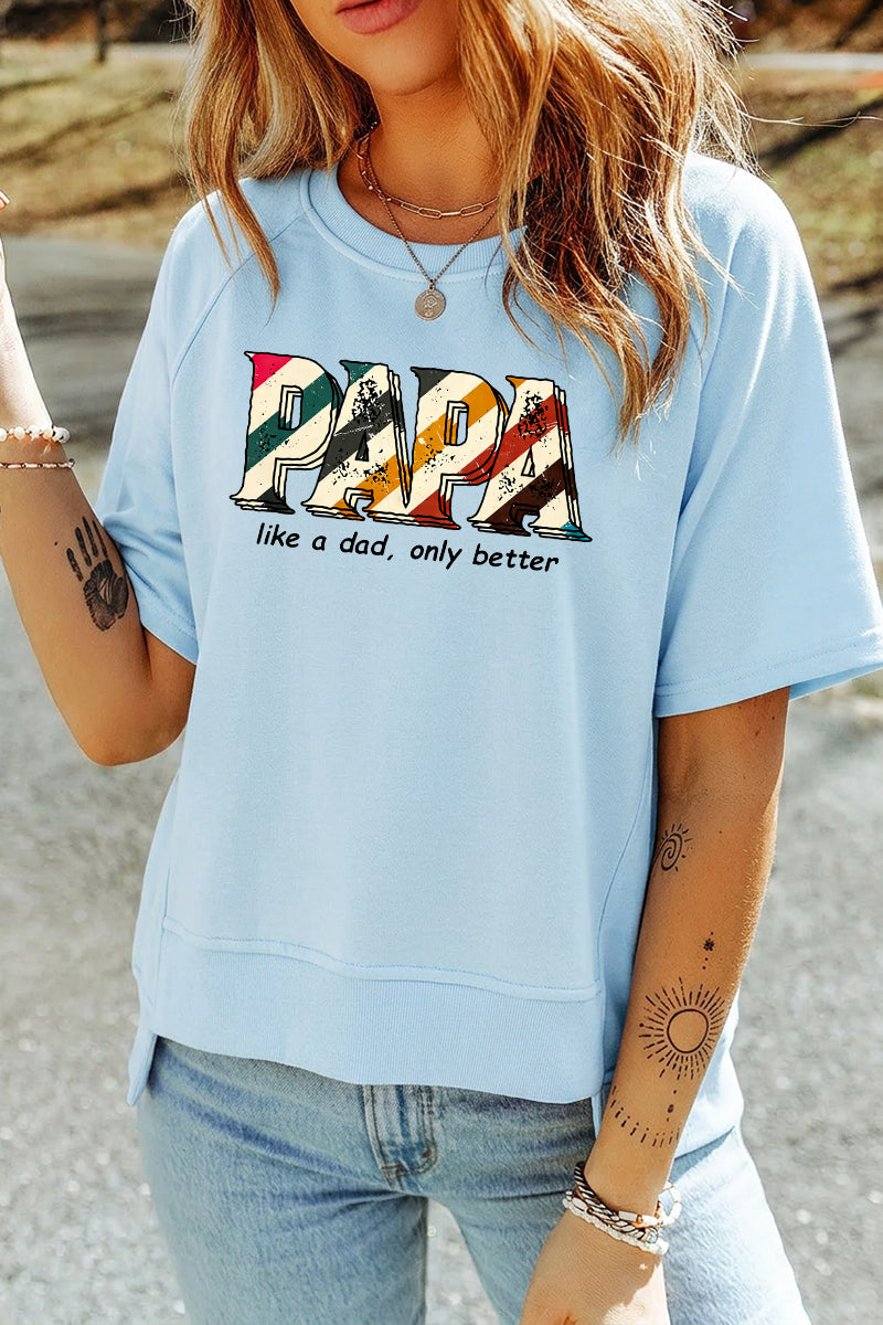 Papa Graphic Tee Fathers Day Gift Shirt
