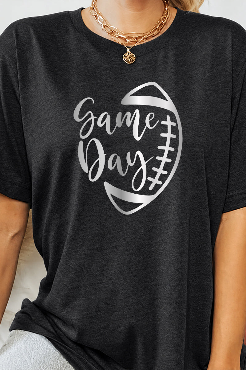 Football Outline Graphic Rayon Blend Tee Tailgate Boutique