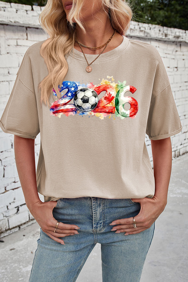 2026 Soccer Graphic Oversized World Cup Fan Tee