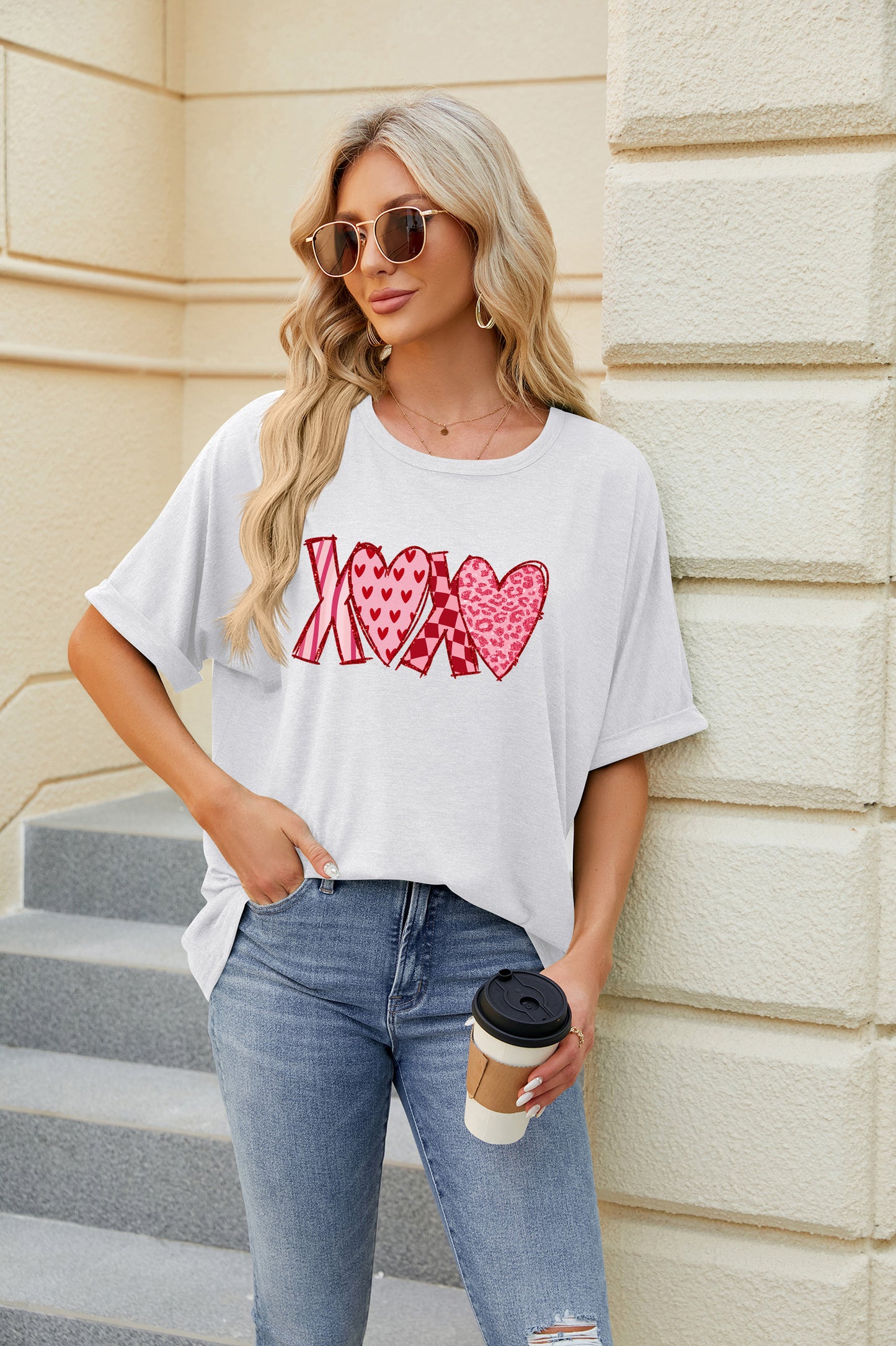 Valentine's Day XOXO Heart Everyday T Shirt