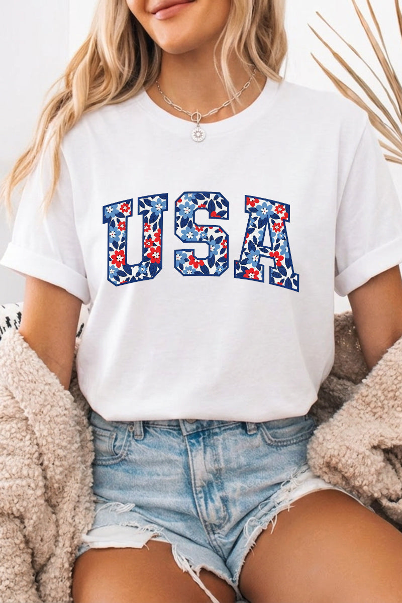 Independence Day USA Graphic Short Sleeve Tee