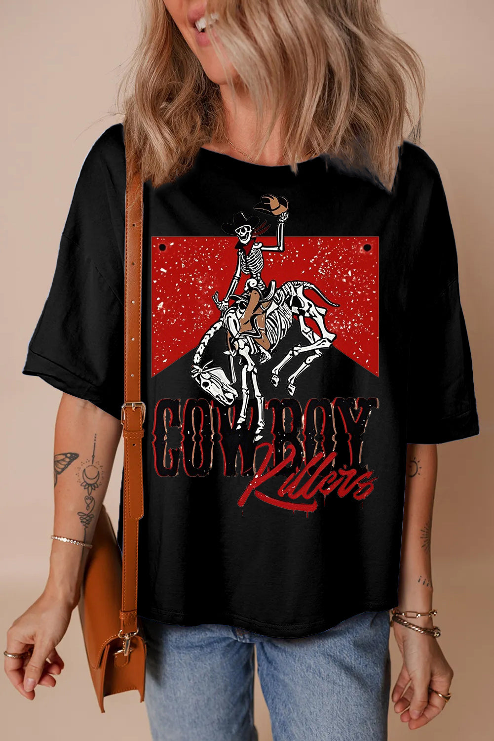Vintage Cowboy Rider Graphic Western Tee