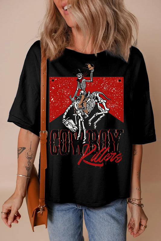 Vintage Cowboy Rider Graphic Western Tee