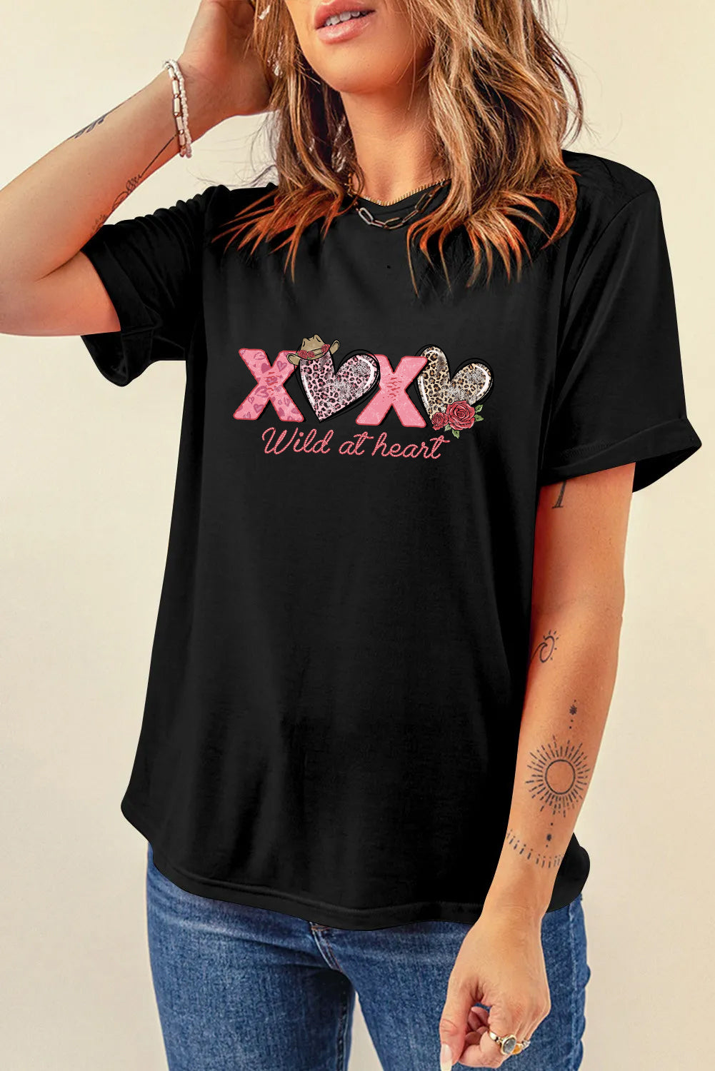 Valentine’s Day XOXO Wild at Heart Graphic Tee