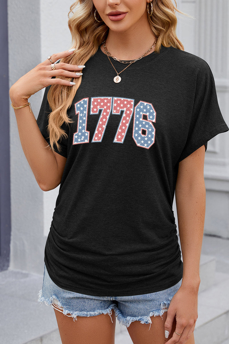 Vintage 1776 USA Graphic Short Sleeve Patriotic Tee
