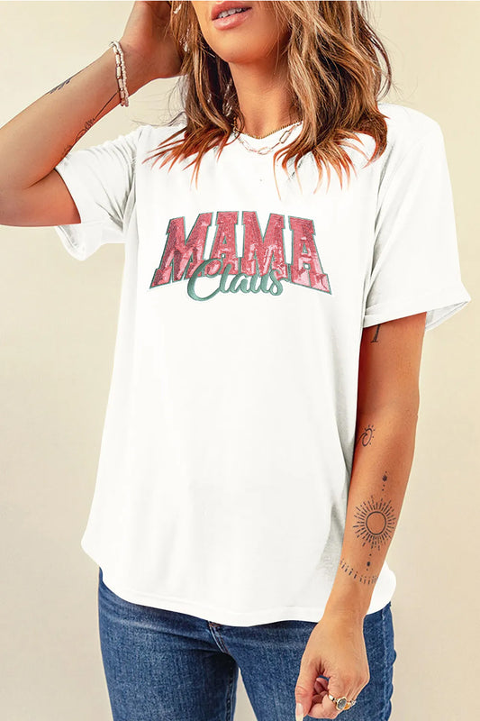 Vintage Mama Graphic Tee Women Mother Day Casual Top