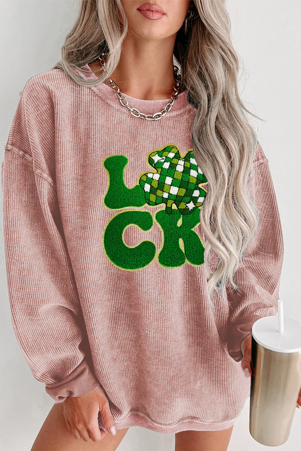 Saint Patrick’s Day Lucky Clover Sequin Sweatshirt