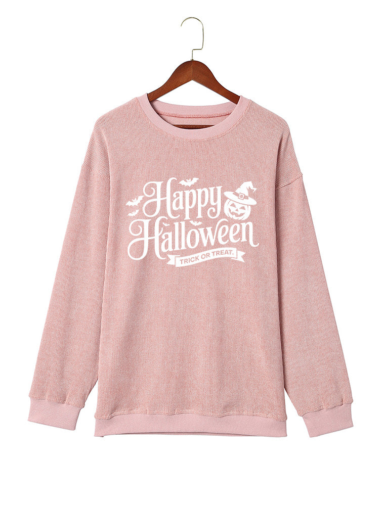 Happy Halloween Graphic Sweatshirt Trick or Treat Top