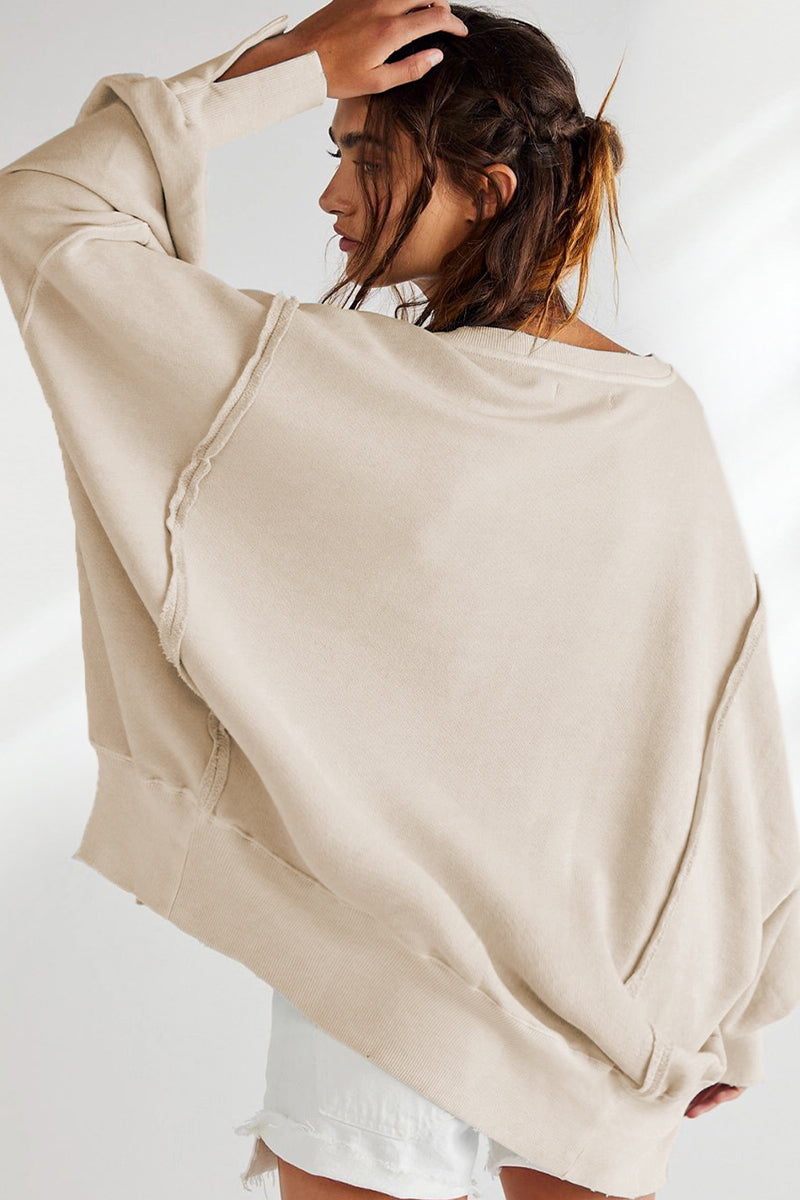 Western Bow Graphic Oversized Crewneck Sweatshirt