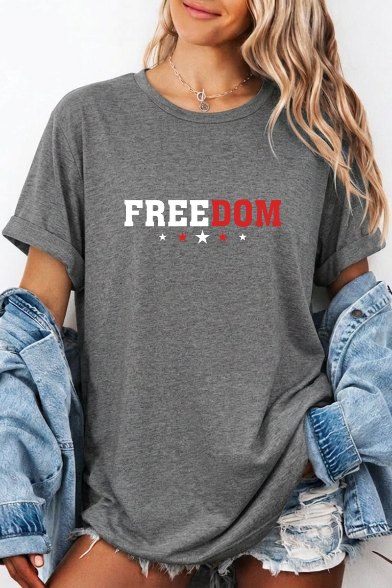 Independence Day Freedom Graphic Casual Tee