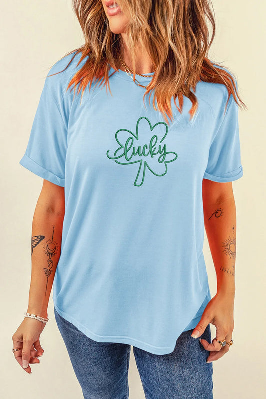 St Patricks Day Lucky Shamrock Graphic T-Shirt