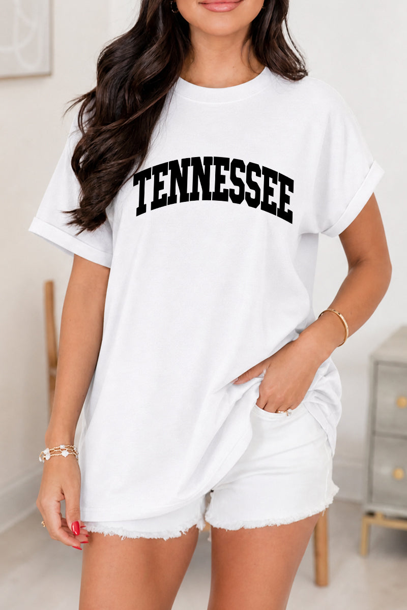 Tennessee Varsity Letter Graphic Casual Oversized Tee