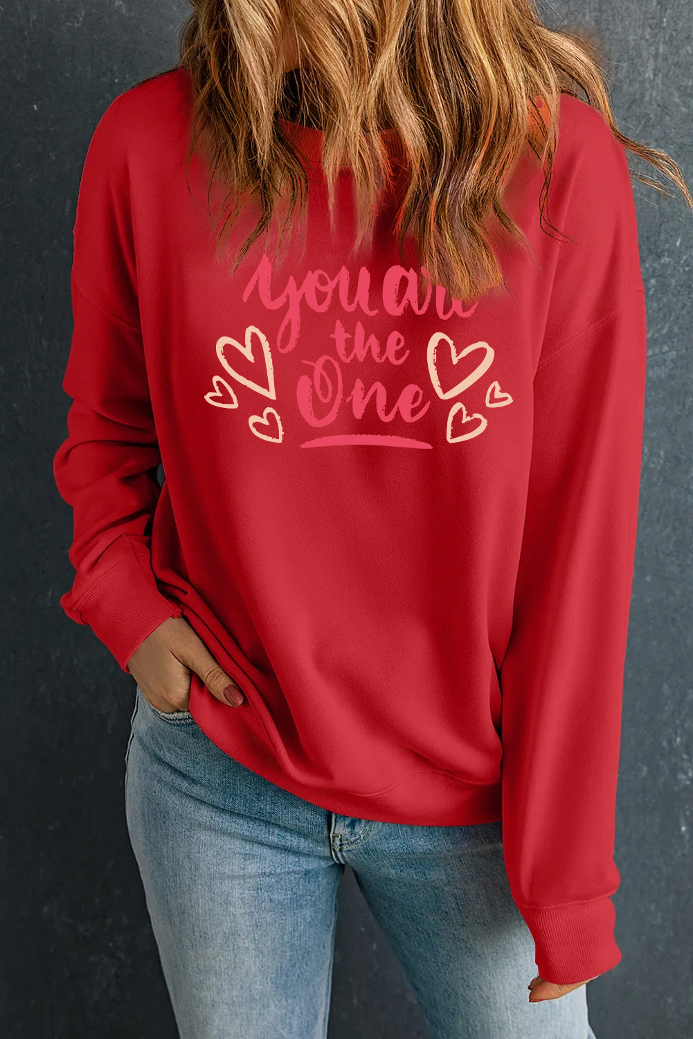 Valentine's Day You Are The One Heart Graphic Top