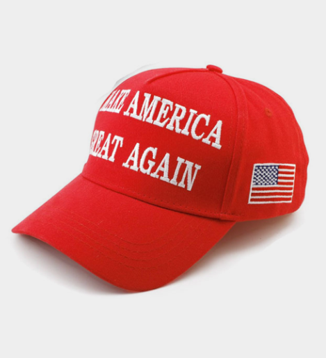 Fiery Red MAKE AMERICA GREAT AGAIN Embroidered Peaked Cap