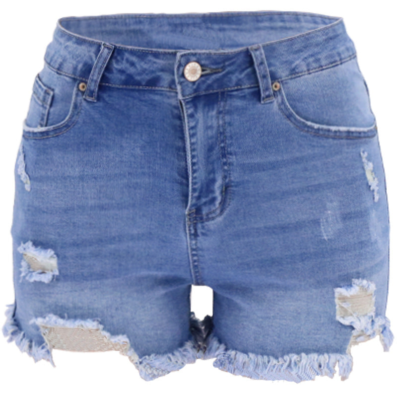 Faux Leather Tank Top with Ripped Denim Shorts Outfit