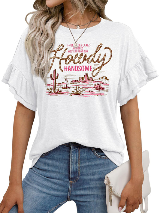 Vintage Western Howdy Nashville Graphic Boutique Tee