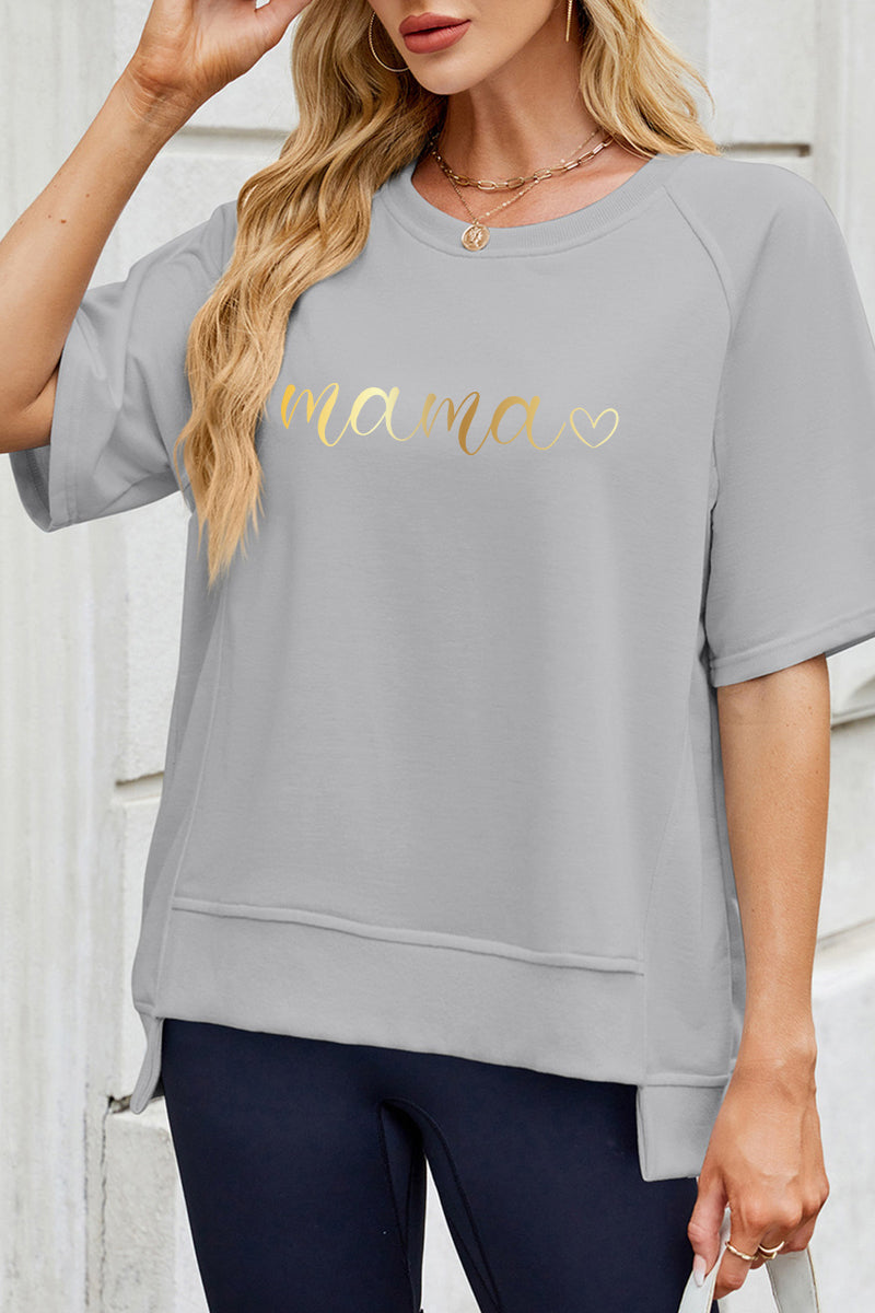 Gold Mama Script Graphic Tee Mother's Day Gift Top