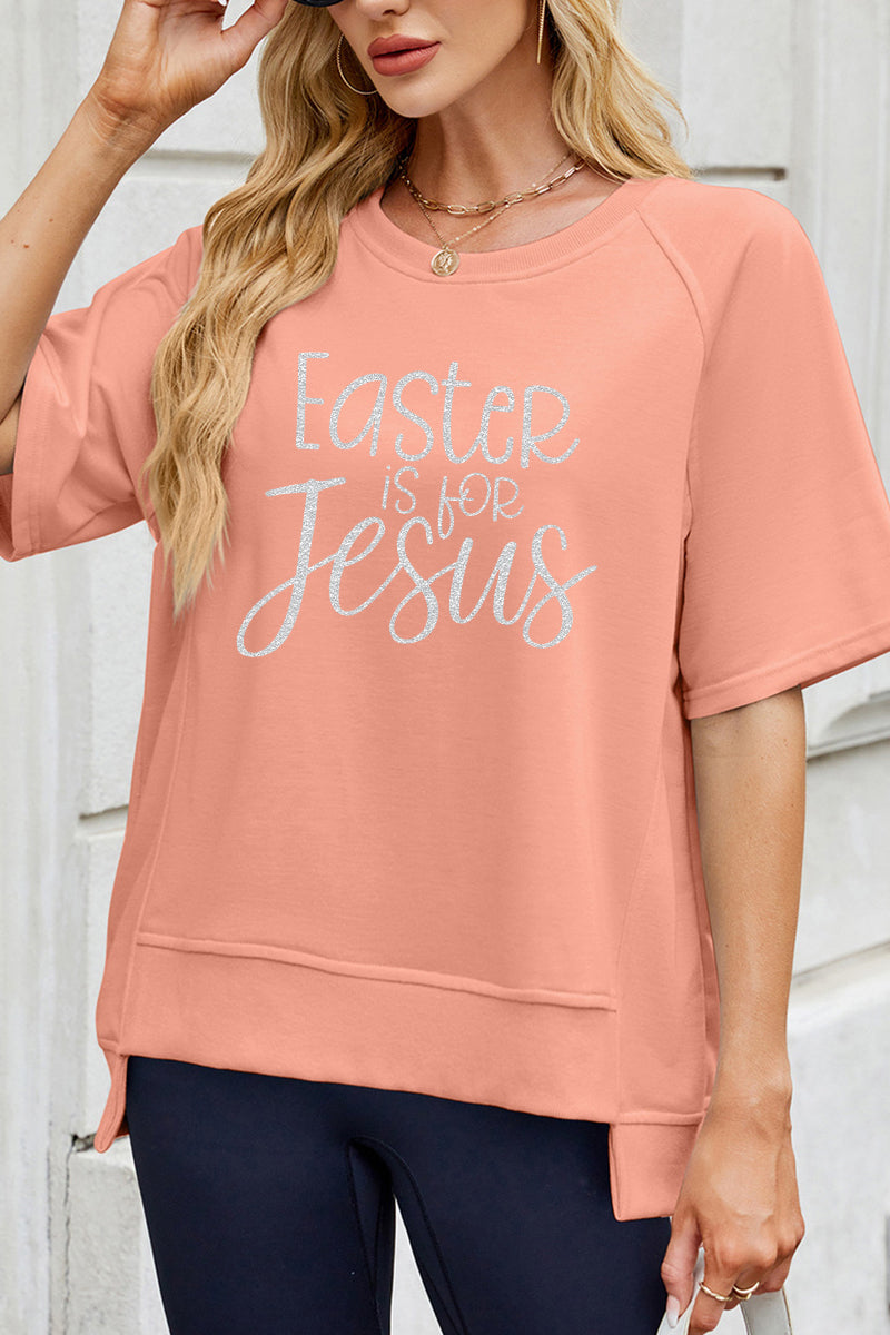 Easter Jesus Graphic Tee Faith Inspired Casual Shirt