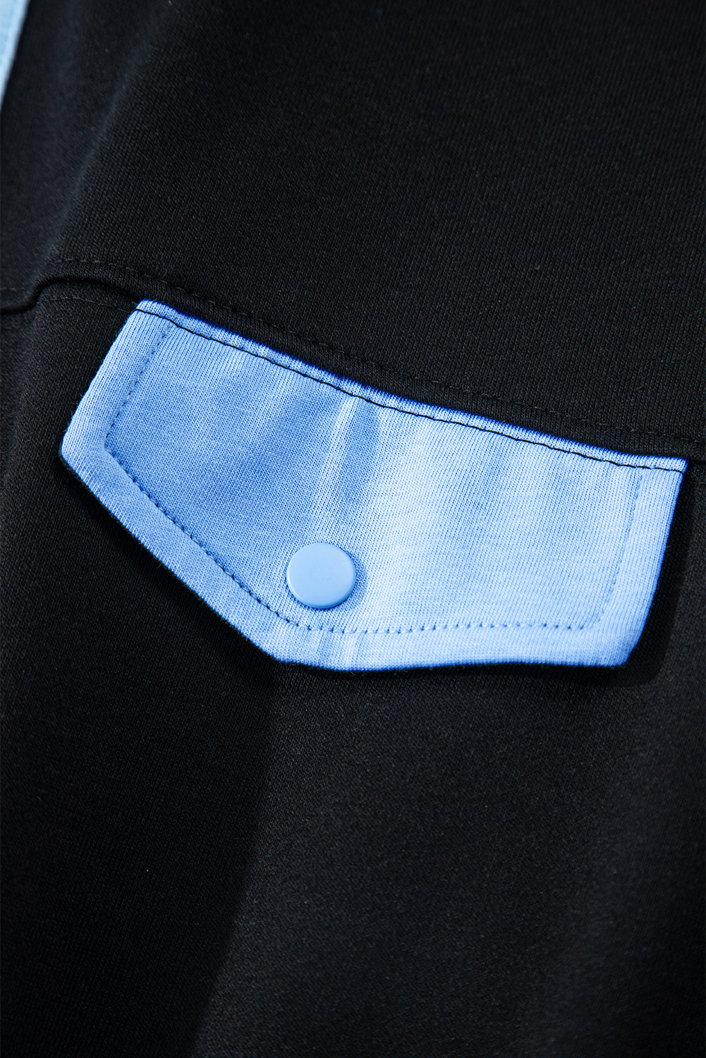 Yellow Color Block Patchwork Half Button Pullover and Shorts 2pcs Outfit