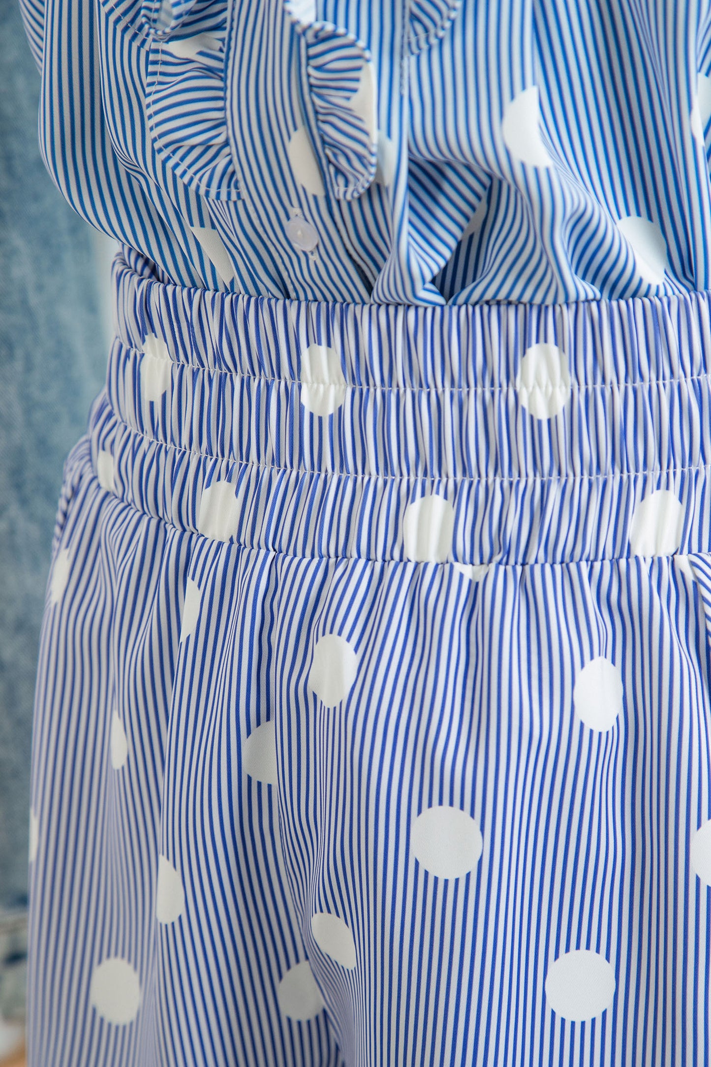 Polka Dot Polyester Shorts Casual Summer Beachwear