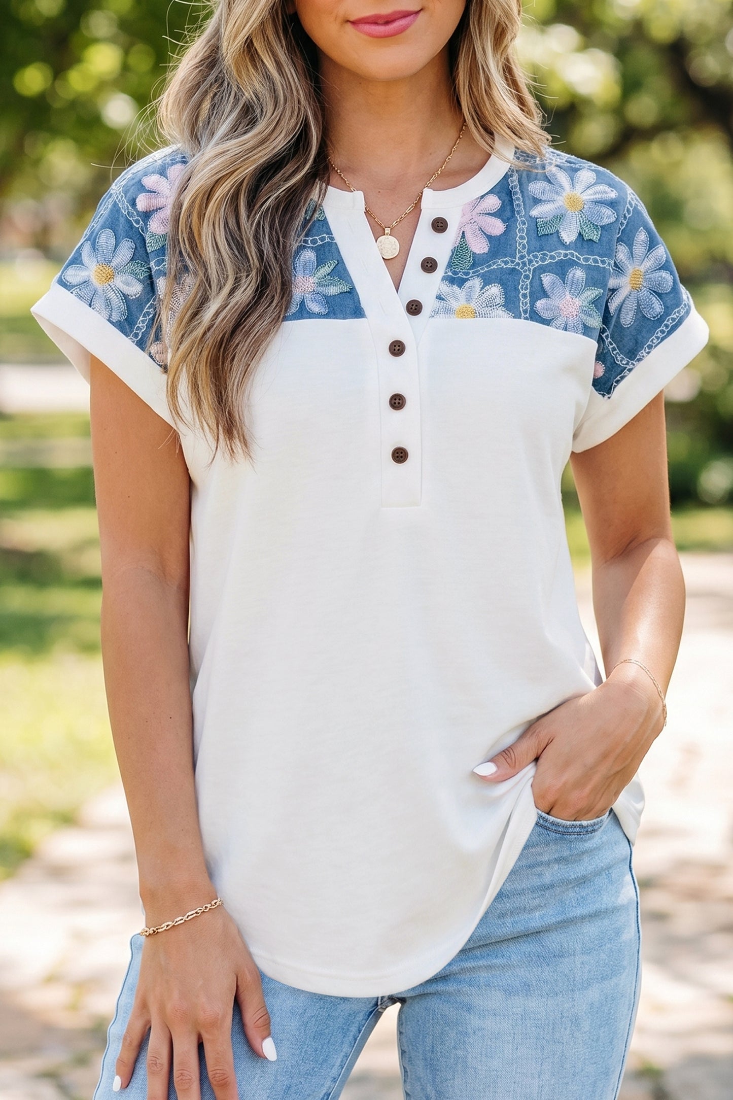 Floral Blouse Casual Short Sleeve Trendy Boutique