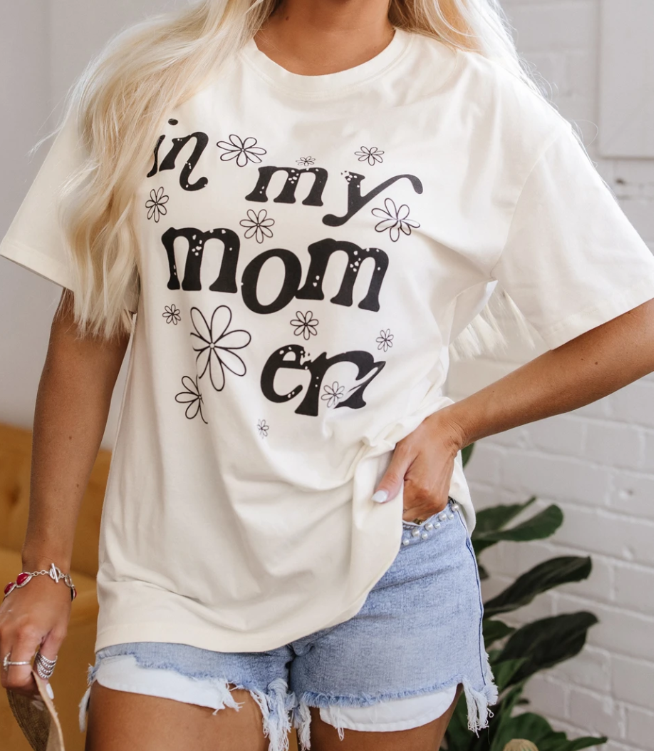 Jet Stream In My mom Era Graphic Loose Casual Tee